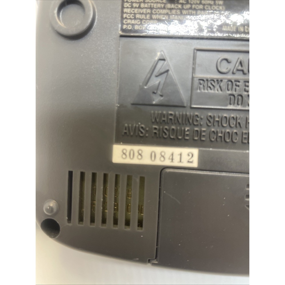 Craig FM RADIO ALARM CLOCK Model NO:-CCR45314 Tested - Picture 9 of 15